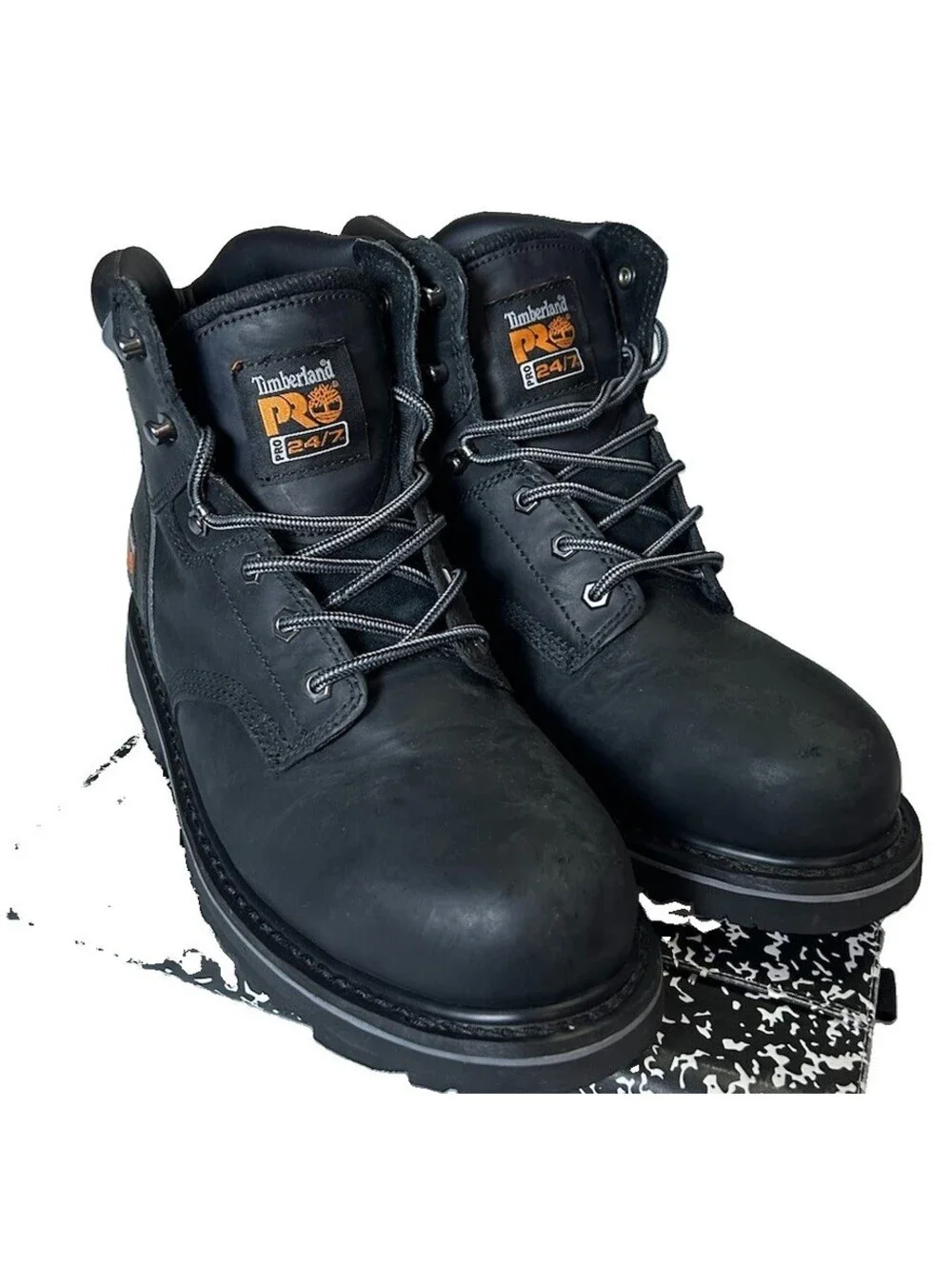 Timberland Men's 6 Inch Premium Waterproof Boots Black Nubuck Men’s Size 10.5